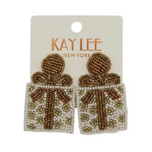 Kay Lee Christmas Present Gift Seed Bead Earrings